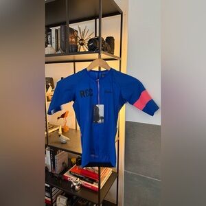 NWT Rapha RCC Pro Team Aero Jersey Men's Small Blue Pink